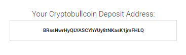 Copy địa chỉ ví Bullcoin để nạp