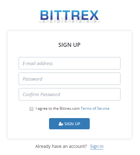 Đăng ký tài khoản sàn giao dịch Bittrex