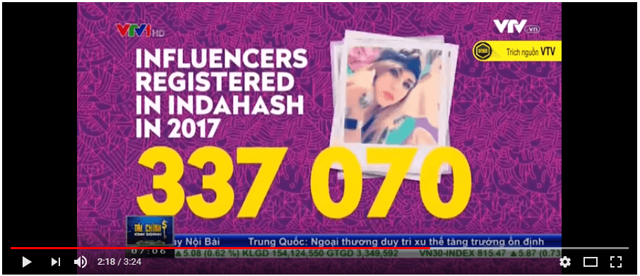 Indahash lên sóng VTV1