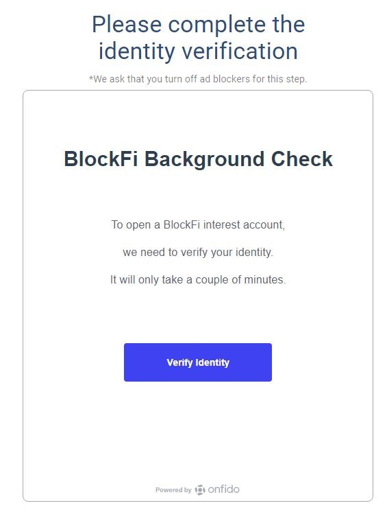 Bước 2: Nhấp vào nút Verify Identity