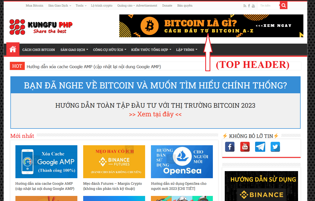 Top Header Position