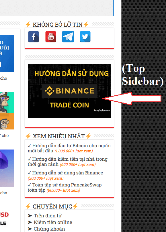 Top Sidebar Postion
