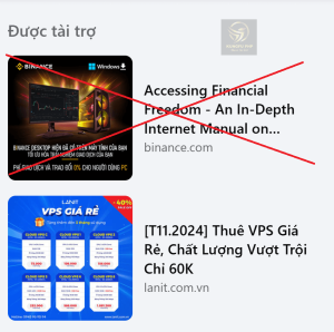 Một quảng cáo khác cũng giả mạo sàn Binance