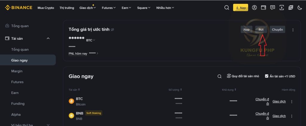 rút eth trên binance